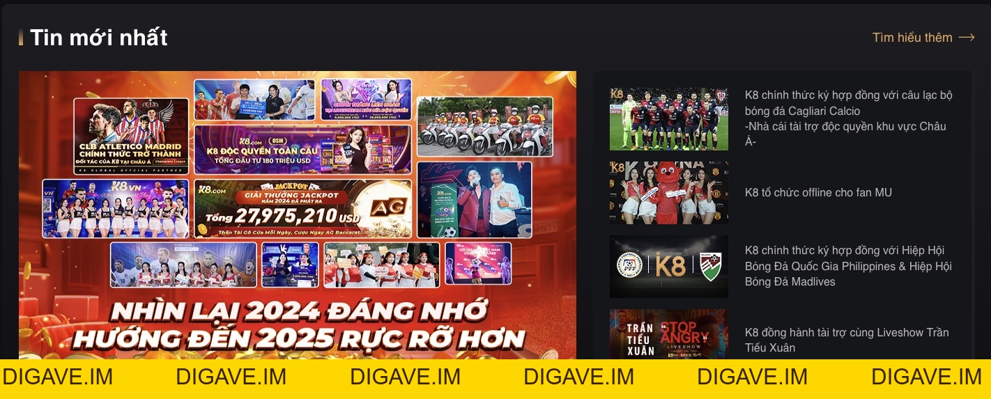 K8bet – Nhà cái cá cược uy tín hàng đầu châu Á - Digave
